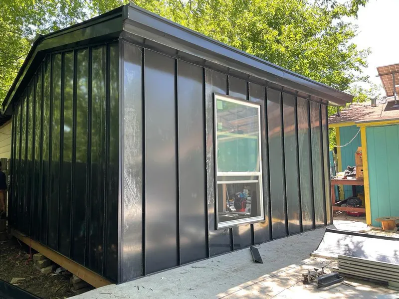 Black standing seam metal wall panels for Metal Roof Installation in Charles Town